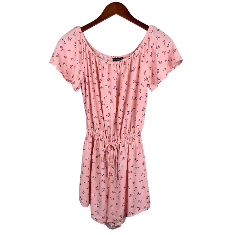 Abercrombie & Fitch Romper Short Sleeve Pink Floral Women's L